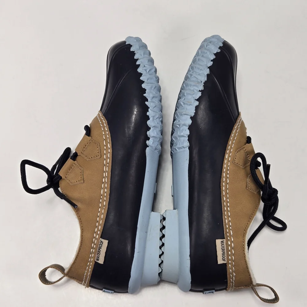 JBU by Jambu Glenda navy blue Tan waterproof rain Shoes rain boots Womens size 6 - Picture 7 of 10